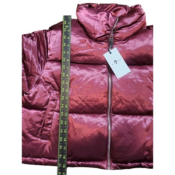 7 FOR ALL MANKIND | Size L (12-14) | Women's Cropped Puffer Jacket | NEW - Picture 4 of 9